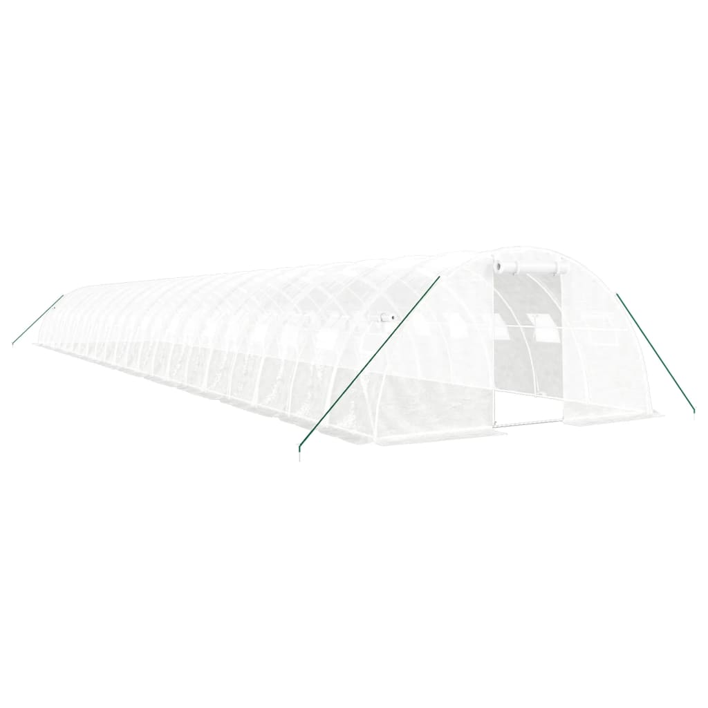 Tuinkas met stalen frame 88 m² 22x4x2 m wit