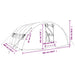 Tuinkas met stalen frame 20 m² 5x4x2,3 m groen
