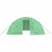 Tuinkas met stalen frame 20 m² 5x4x2,3 m groen
