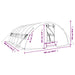 Tuinkas met stalen frame 30 m² 6x5x2,3 m groen