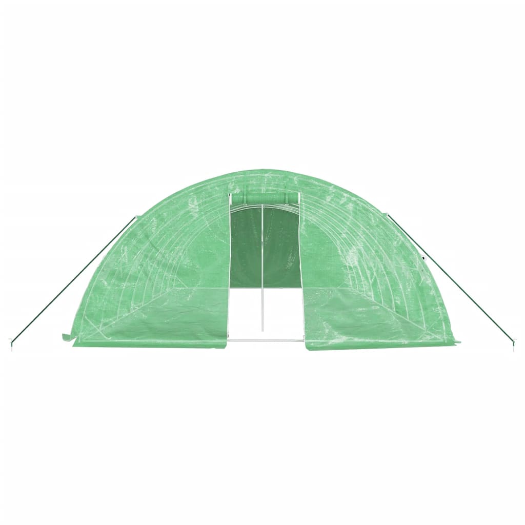 Tuinkas met stalen frame 40 m² 8x5x2,3 m groen