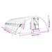 Tuinkas met stalen frame 50 m² 10x5x2,3 m groen