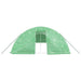 Tuinkas met stalen frame 70 m² 14x5x2,3 m groen
