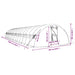 Tuinkas met stalen frame 80 m² 16x5x2,3 m groen