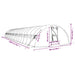 Tuinkas met stalen frame 90 m² 18x5x2,3 m groen