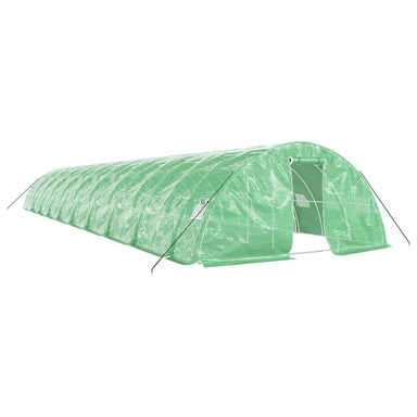 Tuinkas met stalen frame 100 m² 20x5x2,3 m groen