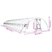 Tuinkas met stalen frame 100 m² 20x5x2,3 m groen