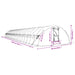 Tuinkas met stalen frame 110 m² 22x5x2,3 m groen