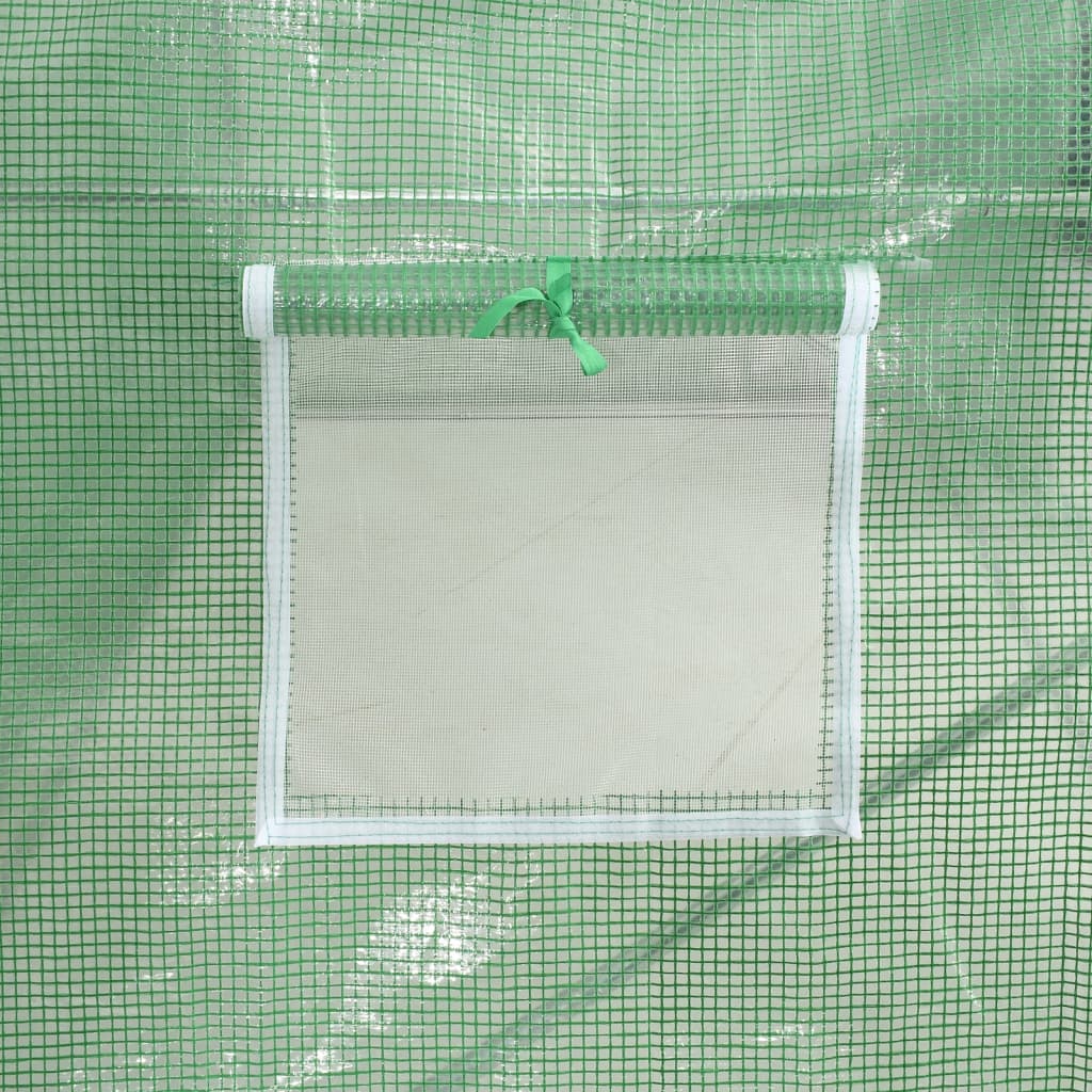 Tuinkas met stalen frame 110 m² 22x5x2,3 m groen