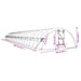 Tuinkas met stalen frame 120 m² 24x5x2,3 m groen