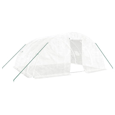 Kas met stalen frame wit 20 m² 5x4x2,3 m