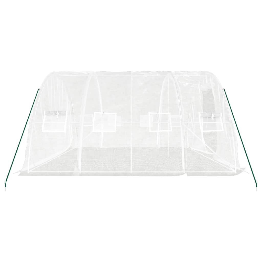 Kas met stalen frame wit 20 m² 5x4x2,3 m