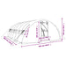 Tuinkas met stalen frame 30 m² 6x5x2,3 m wit