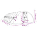 Tuinkas met stalen frame 40 m² 8x5x2,3 m wit