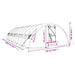 Tuinkas met stalen frame 50 m² 10x5x2,3 m wit