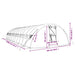 Tuinkas met stalen frame 60 m² 12x5x2,3 m wit