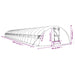 Tuinkas met stalen frame 120 m² 24x5x2,3 m wit