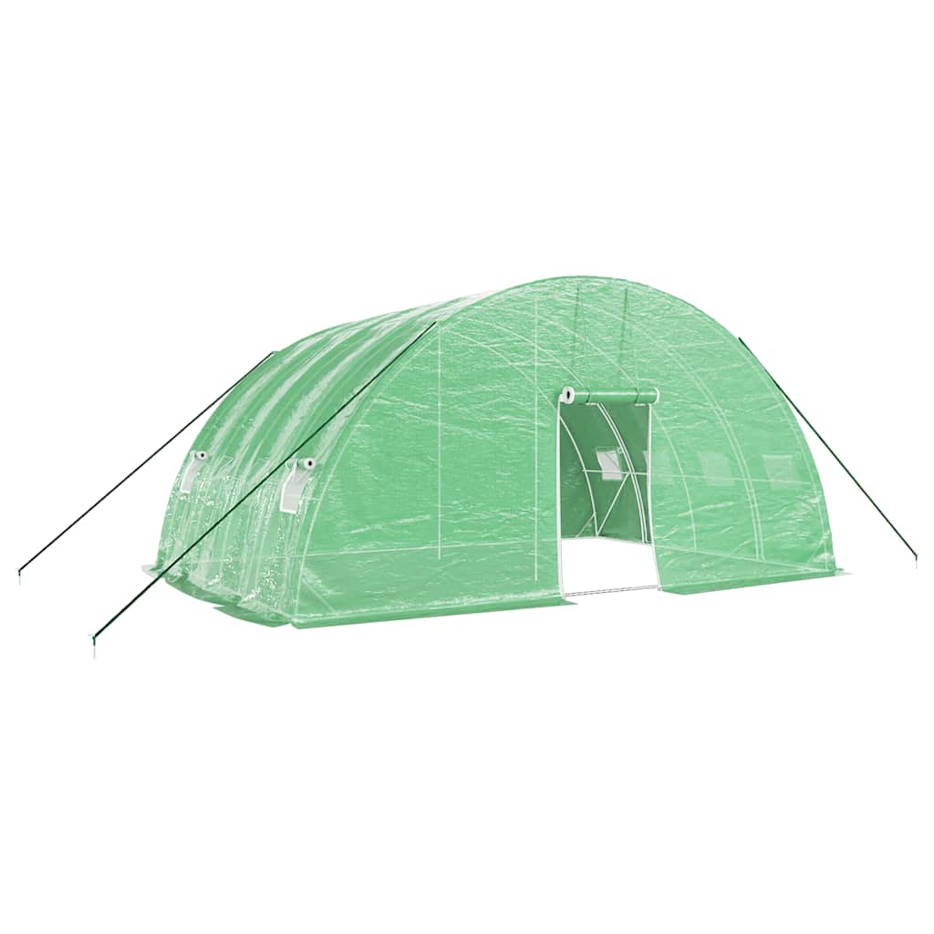 Kas met stalen frame groen 24 m² 6x4x2,85 m