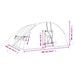 Kas met stalen frame groen 24 m² 6x4x2,85 m