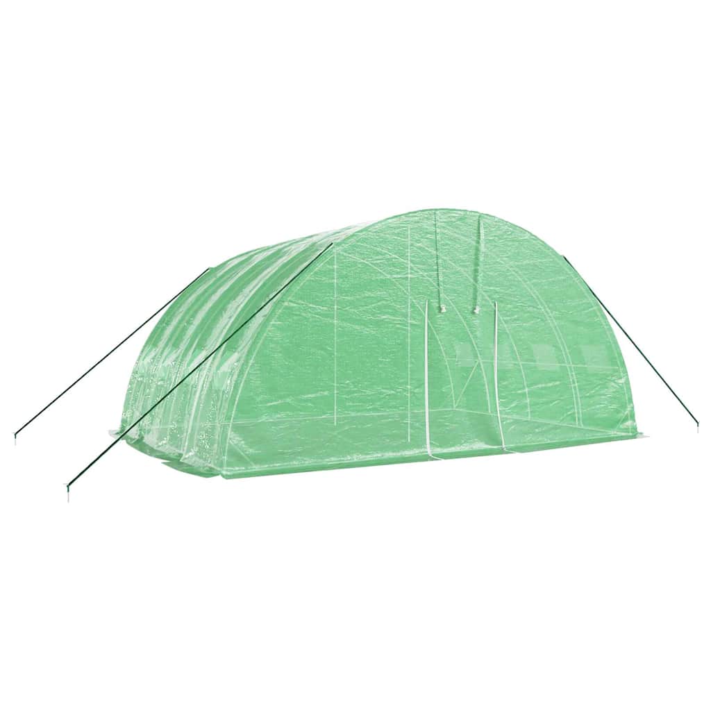 Kas met stalen frame groen 24 m² 6x4x2,85 m