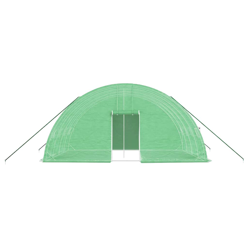 Kas met stalen frame groen 24 m² 6x4x2,85 m