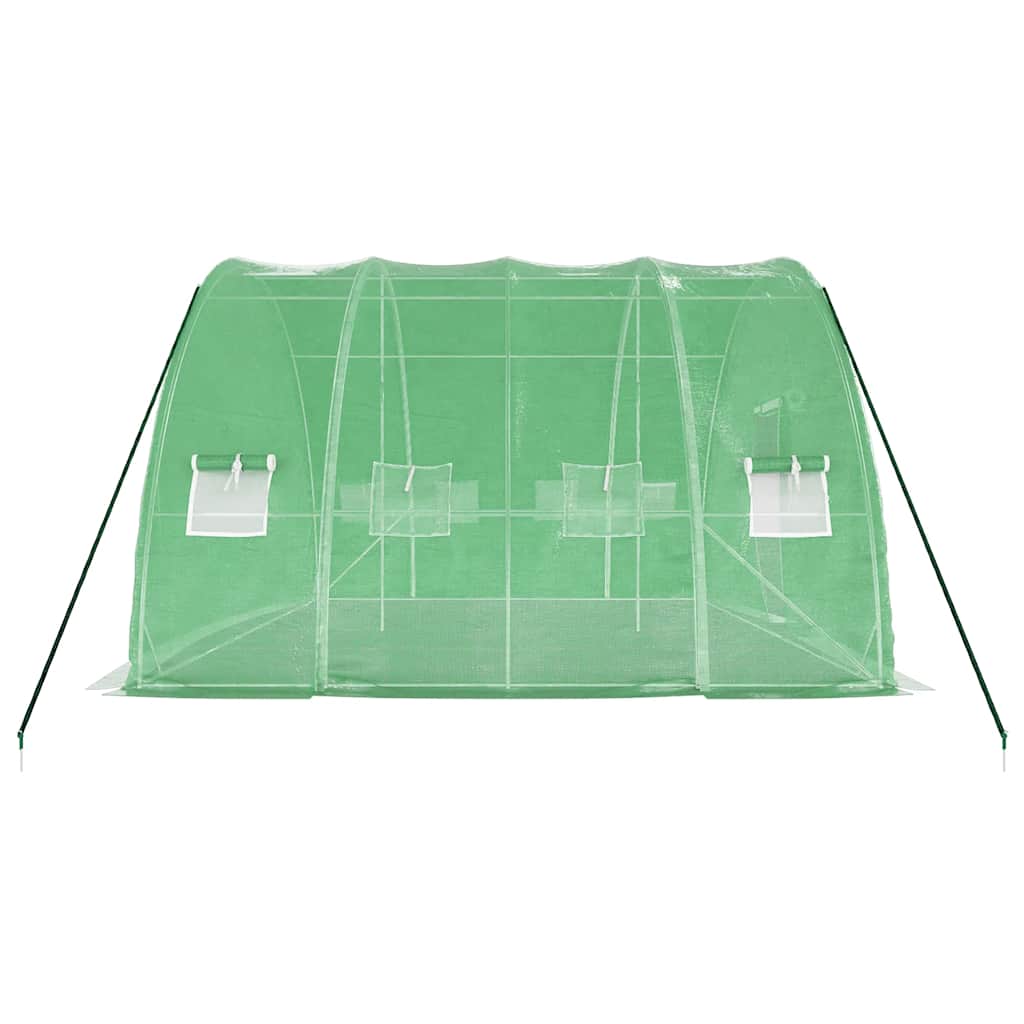 Kas met stalen frame groen 24 m² 6x4x2,85 m