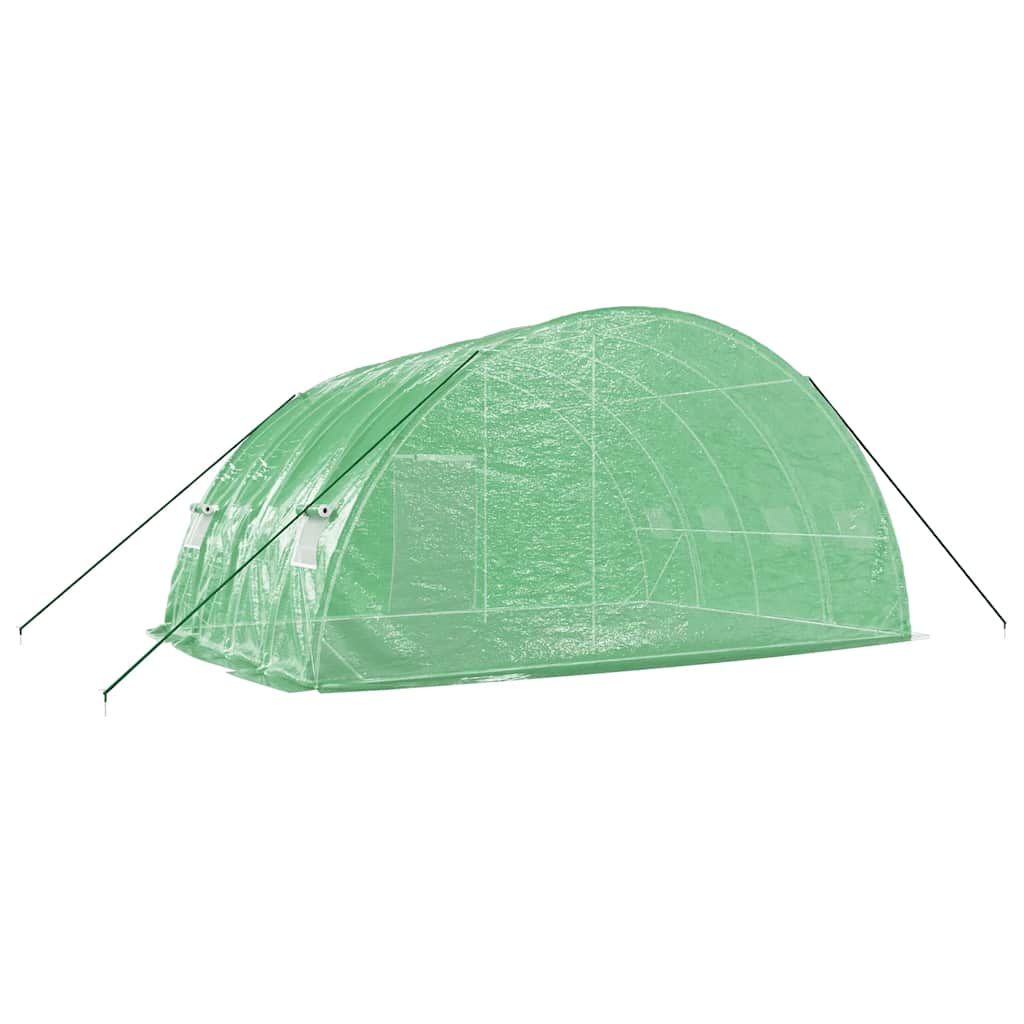 Kas met stalen frame groen 24 m² 6x4x2,85 m