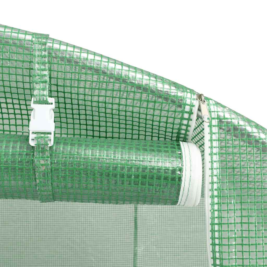 Kas met stalen frame groen 24 m² 6x4x2,85 m