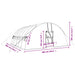 Tuinkas met stalen frame 36 m² 6x6x2,85 m groen