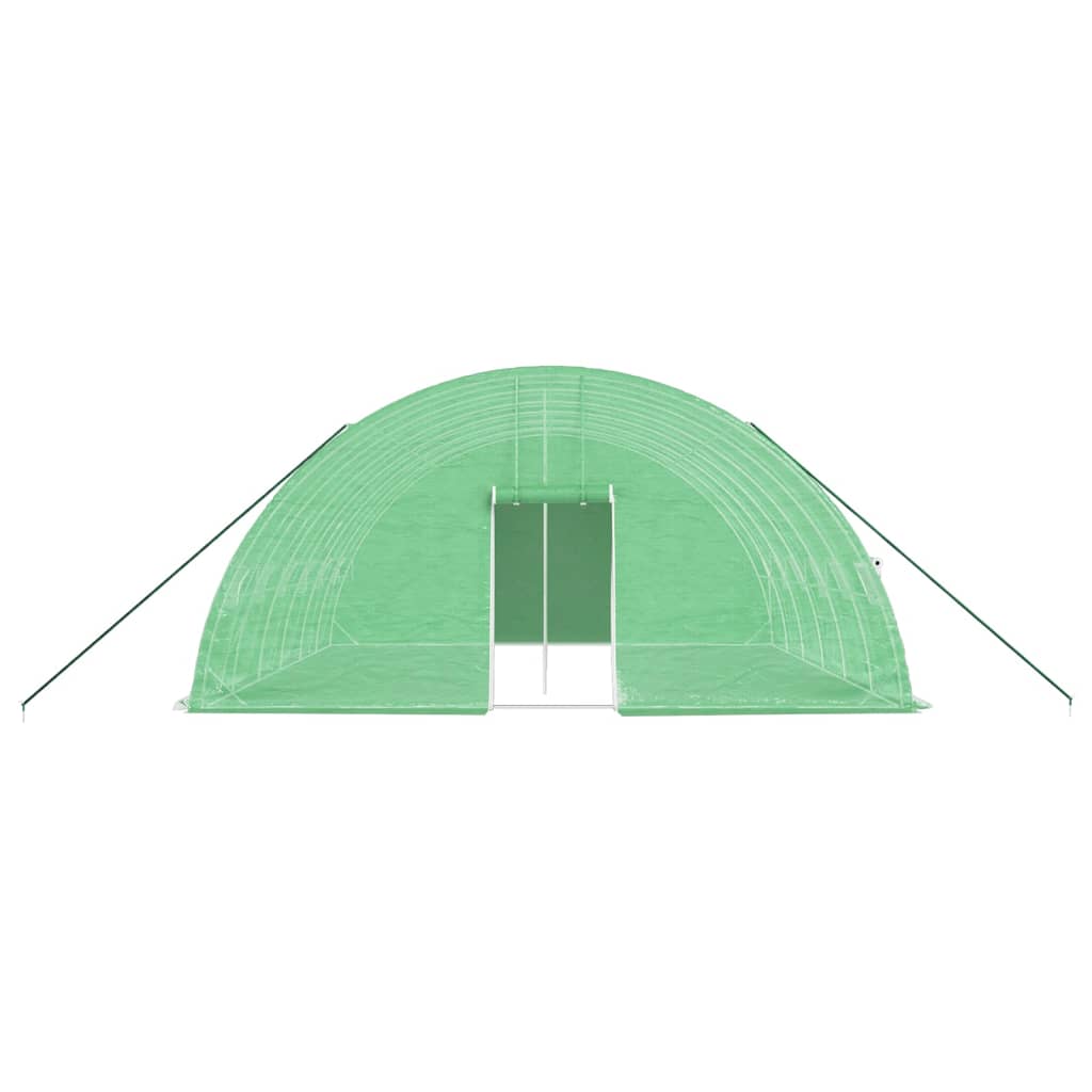 Tuinkas met stalen frame 36 m² 6x6x2,85 m groen
