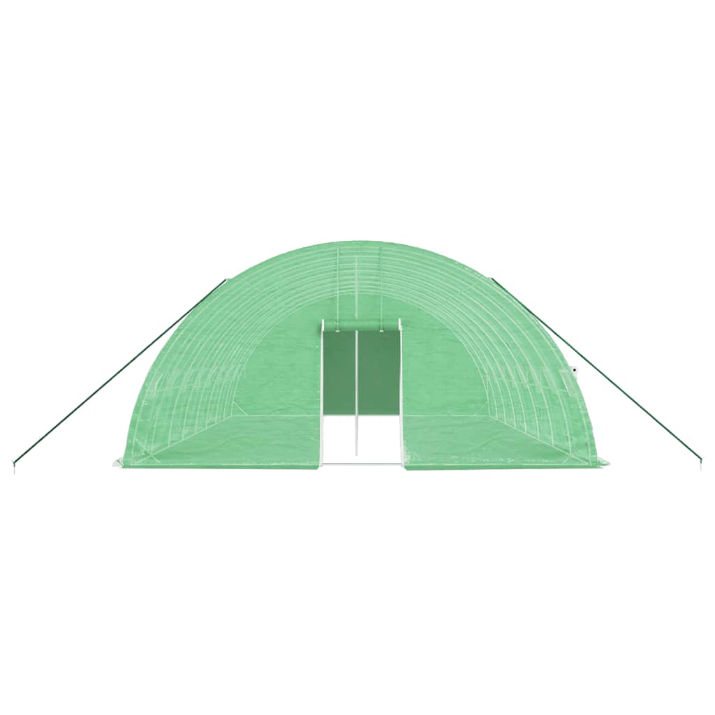 Tuinkas met stalen frame 48 m² 8x6x2,85 m groen
