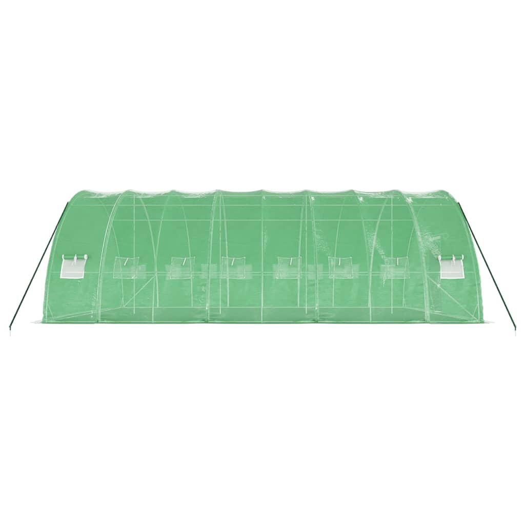 Tuinkas met stalen frame 48 m² 8x6x2,85 m groen