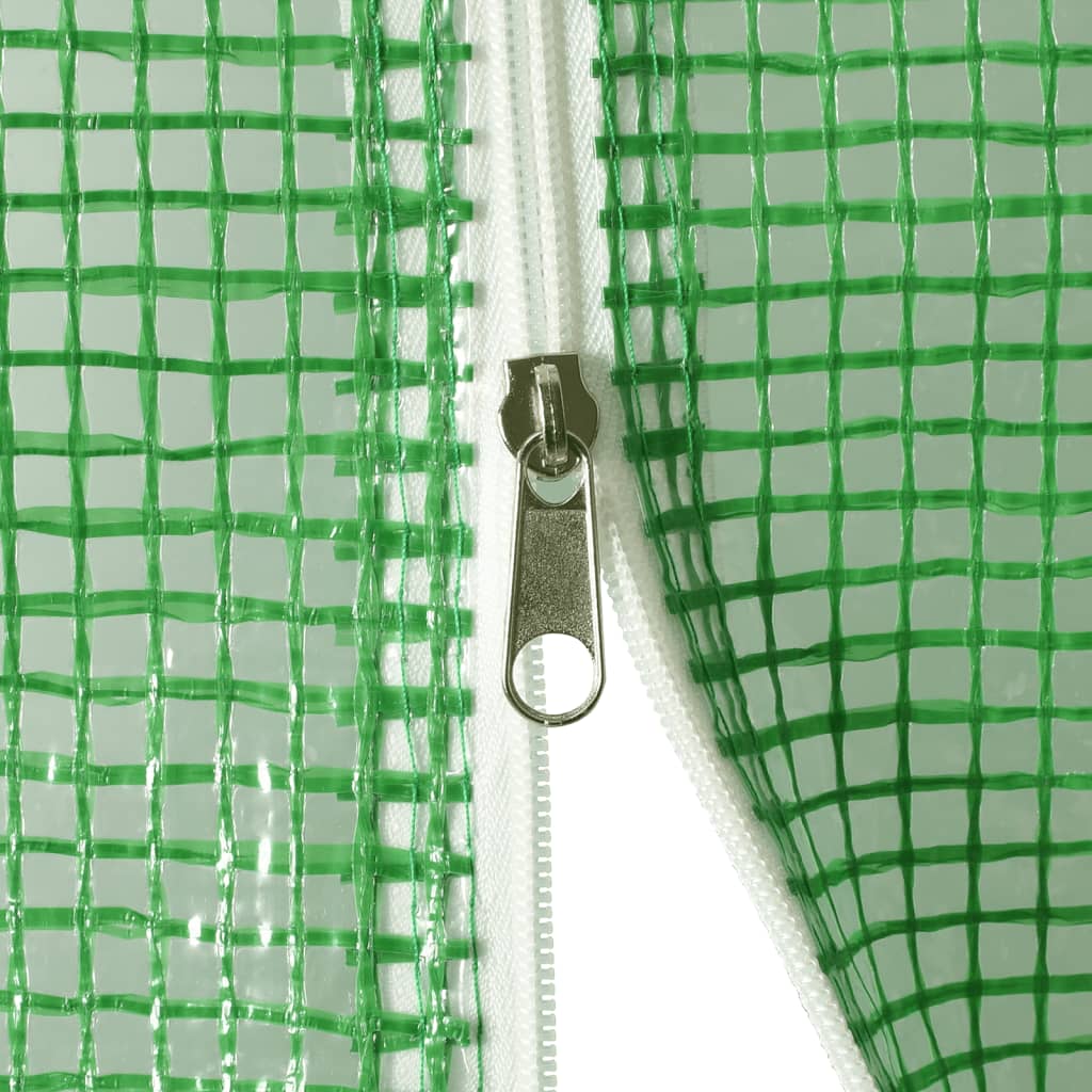 Tuinkas met stalen frame 48 m² 8x6x2,85 m groen