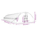 Tuinkas met stalen frame 96 m² 16x6x2,85 m groen