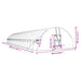 Tuinkas met stalen frame 120 m² 20x6x2,85 m groen