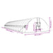 Tuinkas met stalen frame 132 m² 22x6x2,85 m groen
