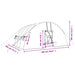 Kas met stalen frame wit 24 m² 6x4x2,85 m