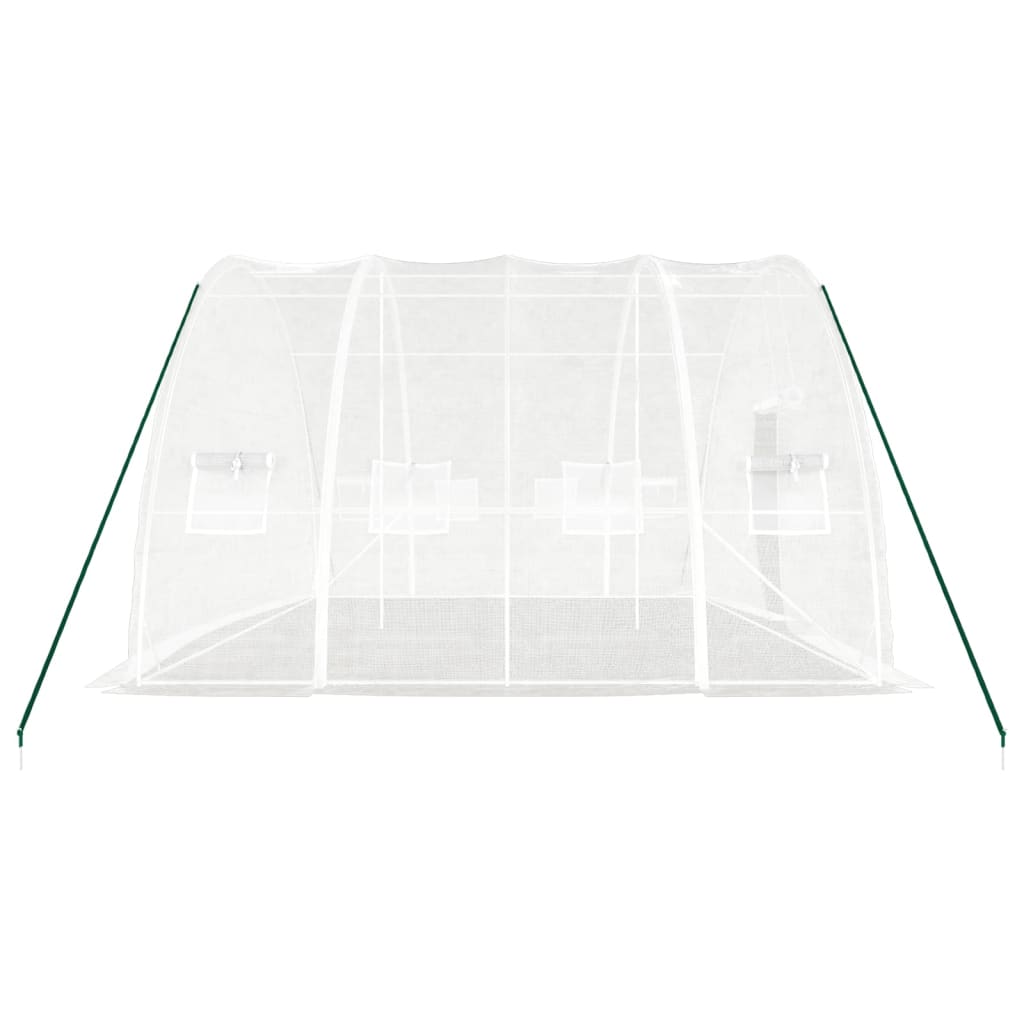 Kas met stalen frame wit 24 m² 6x4x2,85 m