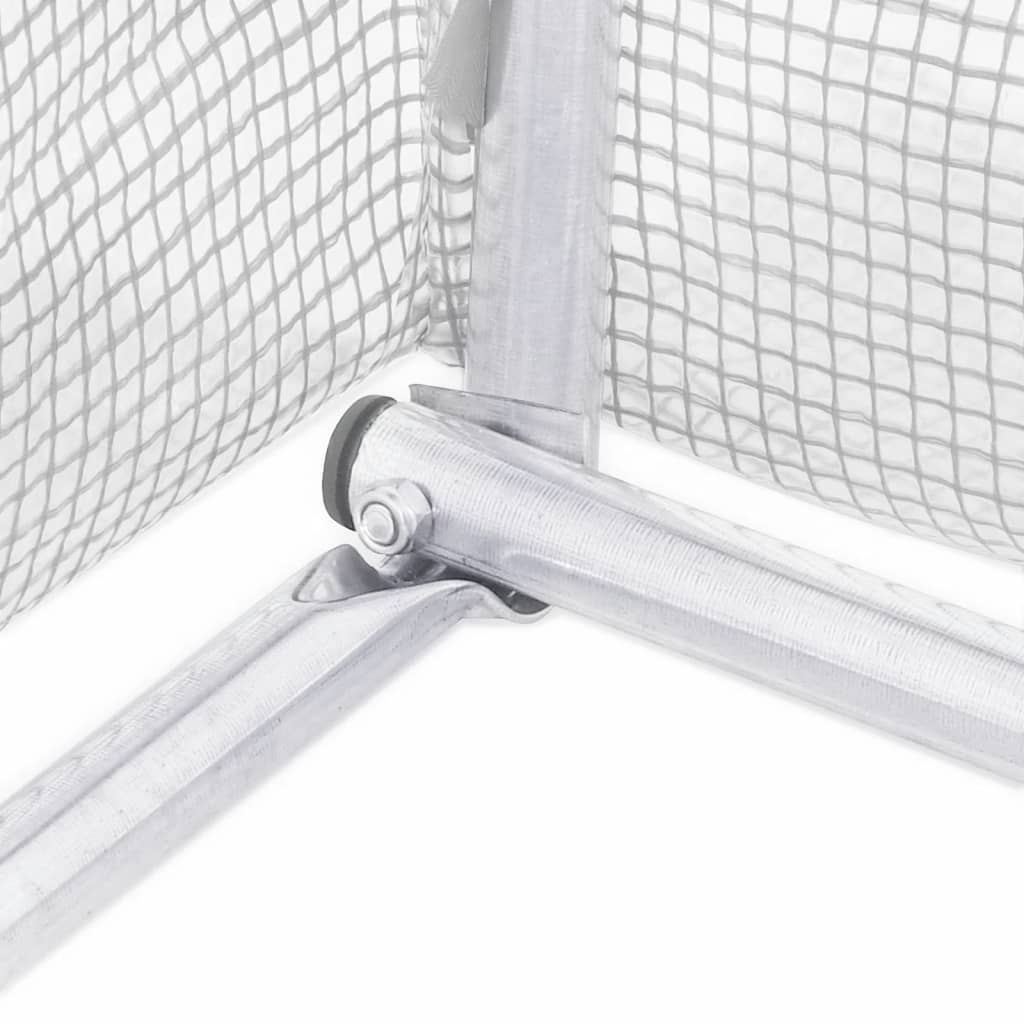 Kas met stalen frame wit 24 m² 6x4x2,85 m