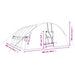 Tuinkas met stalen frame 36 m² 6x6x2,85 m wit