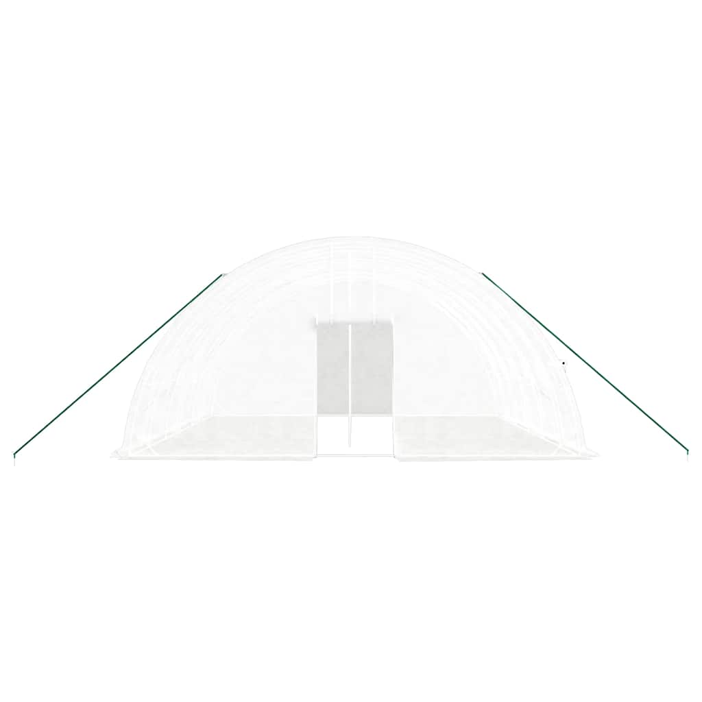 Tuinkas met stalen frame 36 m² 6x6x2,85 m wit