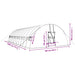 Tuinkas met stalen frame 72 m² 12x6x2,85 m wit