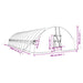 Tuinkas met stalen frame 84 m² 14x6x2,85 m wit