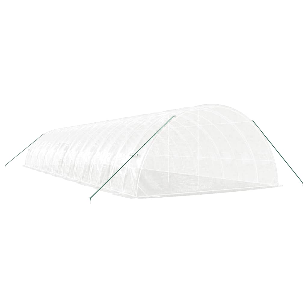 Tuinkas met stalen frame 108 m² 18x6x2,85 m wit
