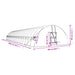 Tuinkas met stalen frame 120 m² 20x6x2,85 m wit