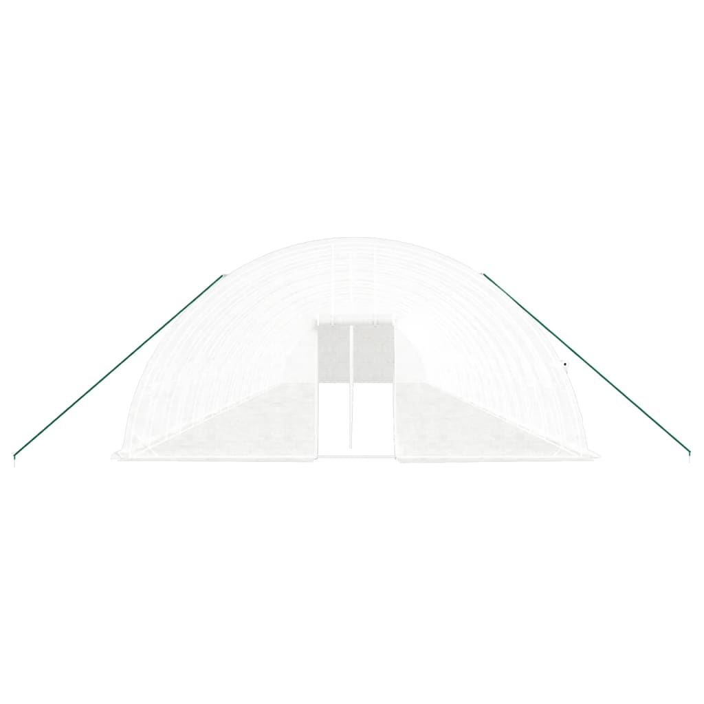 Tuinkas met stalen frame 132 m² 22x6x2,85 m wit