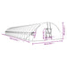 Tuinkas met stalen frame 144 m² 24x6x2,85 m wit