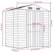 Tuinschuur 191x130x198 cm gegalvaniseerd staal groen