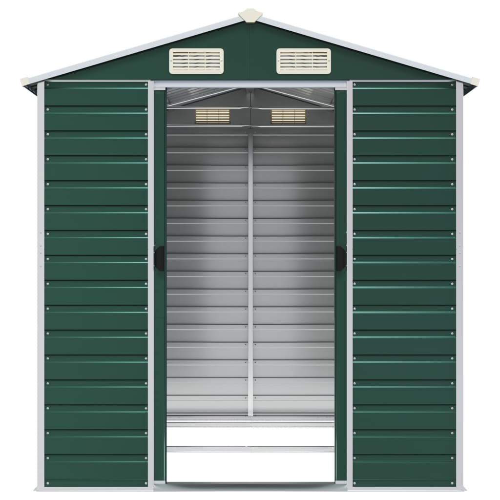 Tuinhuis Groen 191x215x198 cm Gegalvaniseerd Staal