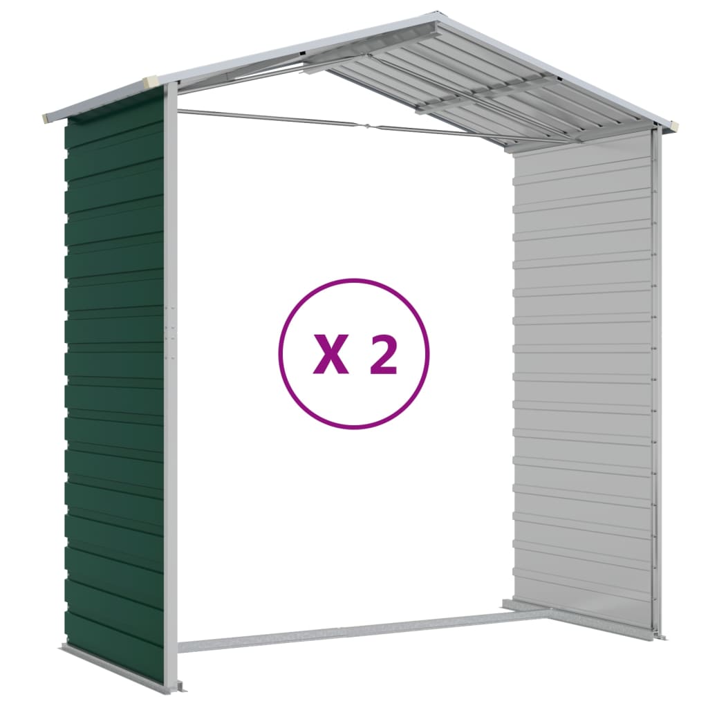 Tuinhuis Groen 191x215x198 cm Gegalvaniseerd Staal